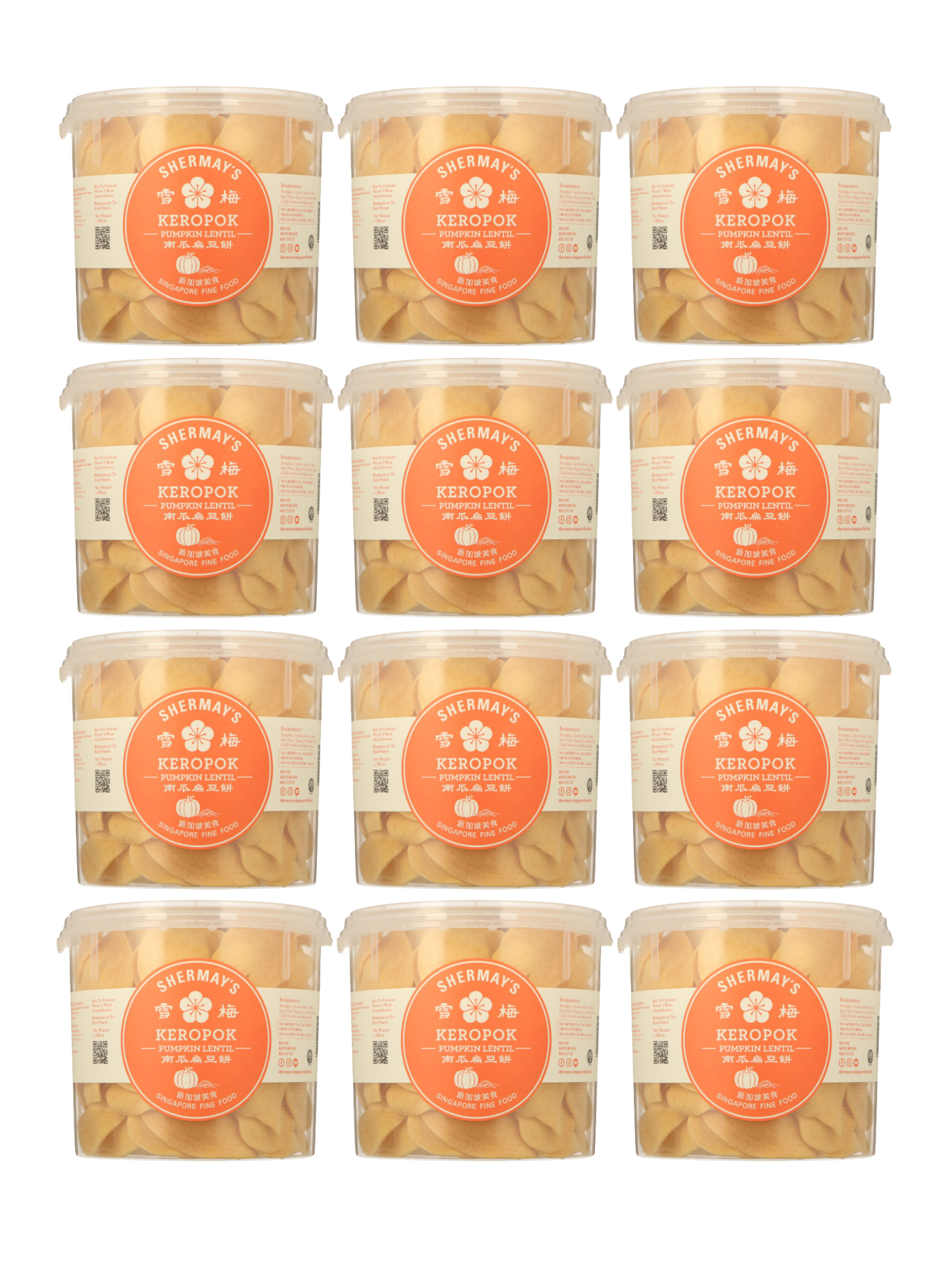 11 Pumpkin Lentil Cracker (Keropok) Buckets + 1 Pumpkin Lentil Cracker (Keropok) Bucket FREE